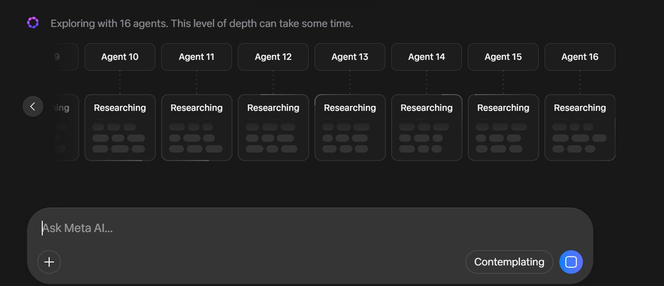 Meta AI's contemplating mode: the agent layer feeding back into the feed